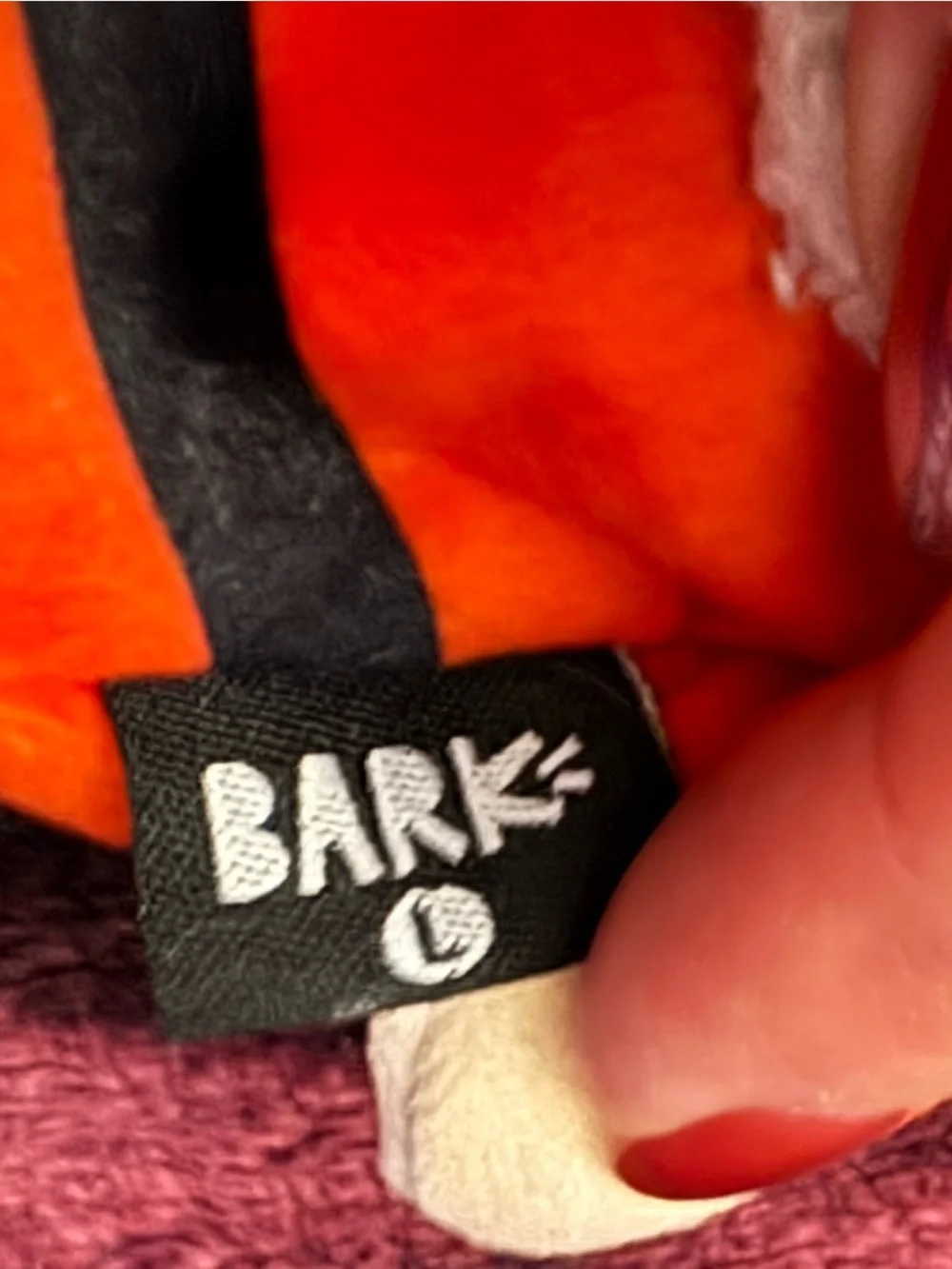 Bark Box L Dog Toy Super Chewer rip & reveal solid rubber toy plush outer SANTA!